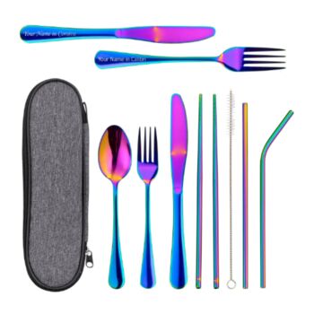 Stainless Steel Travel Cutlery Gift Set For Him, 6 of 7