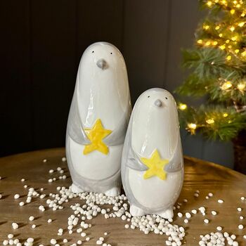 Ceramic Penguin With Star Decoration, 3 of 4