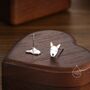 Sterling Silver Bull Terrier Dog Stud Earrings, thumbnail 4 of 11
