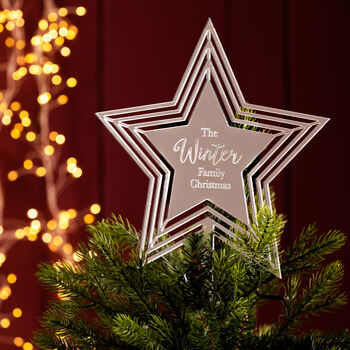 Personalised Star Christmas Tree Topper, 4 of 6