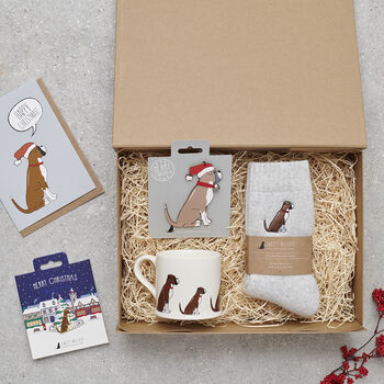 Christmas Boxer Dog Pin Badge, 4 of 12