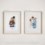 Newlyweds Gift Engagement Couple Gift Portrait, thumbnail 5 of 11