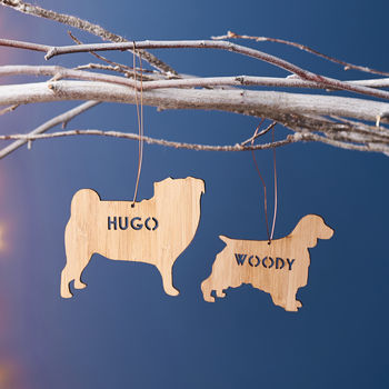 Bamboo Personalised Pet Christmas Decoration, 3 of 9