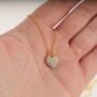 Gold Vermeil Pave Heart Pendant Necklace, thumbnail 4 of 11