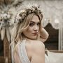 Paisley Boho Bridal Dried Flower Crown Wedding Headband, thumbnail 2 of 3