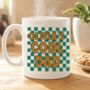 Personalised Checkerboard Cool Dad Mug, thumbnail 1 of 3