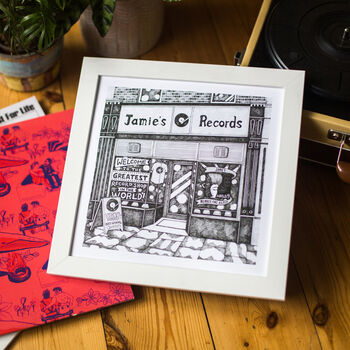 Personalised Record Shop Print, 3 of 10