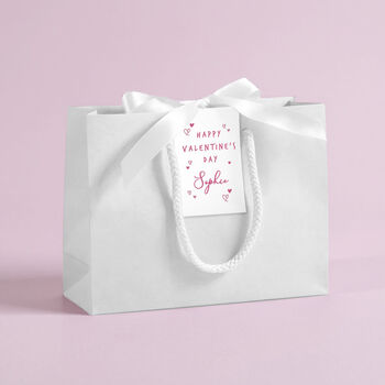 Valentine Personalised Premium Gift Bag With Tag, 8 of 8