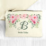 Monogrammed Floral Makeup Bag, thumbnail 7 of 12