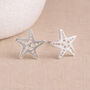 Sterling Silver Dotty Starfish Stud Earrings – 8mm, thumbnail 1 of 10