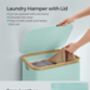 Slim Laundry Basket Hamper With Lid, thumbnail 3 of 8