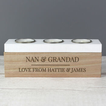 Personalised Wooden Tealight Holder Box, 6 of 6