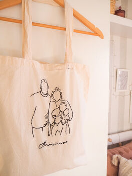 Personalised Photo Embroidered Tote Bag, 2 of 2