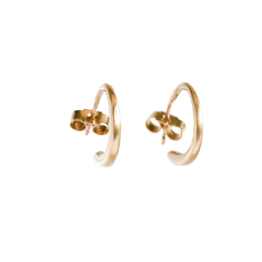 Small Gold Hoops By Audrey Claude Jewellery | notonthehighstreet.com