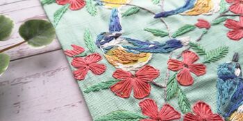 Cherry Blossom And Bluetit Embroidery Pattern Design, 10 of 12