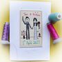 Personalised, Embroidered Wedding Card, thumbnail 6 of 12
