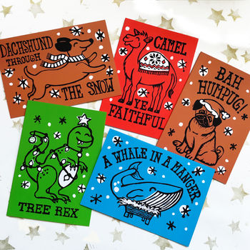 Mixed Pack Of 10 Funny Christmas Cards, 5 of 5