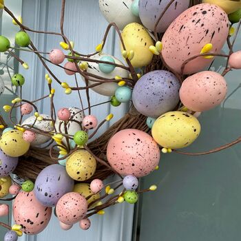 Large Easter Spring Floral Wreath, 3 of 3