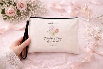 Personalised Bride Wedding Essentials Bag, Bridal Day, 4 of 4