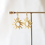 Gold Plated Sun Dangle Earrings, thumbnail 2 of 9
