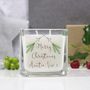 Personalised Merry Christmas Mistletoe Scented Candle, thumbnail 2 of 7