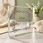 Personalised Any Message Flowers Crystal Token For Mother's Day, Birthdays And Memorials, thumbnail 1 of 8