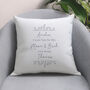 Personalised Grey Floral Cushion Cover, thumbnail 2 of 6