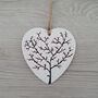 Cherry Blossom Design Heart Shaped Wall Hanging, thumbnail 3 of 5