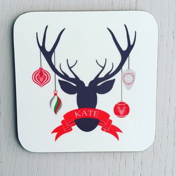 Personalised Stag Coaster, 2 of 2