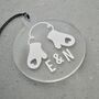 Couples Personalised Christmas Mittens Tree Decoration, thumbnail 3 of 11