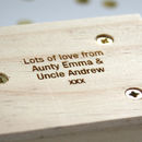 personalised christmas music box by modo creative | notonthehighstreet.com