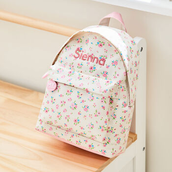 Personalised Ditsy Floral Print Mini Backpack, 2 of 7