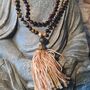 Tigers Eye Crystal Mala Bead Necklace With Tassel, thumbnail 3 of 11