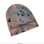 Chemo Headwear Beanie Hat Bandana Grey Pink Flowers Super Soft, thumbnail 4 of 6