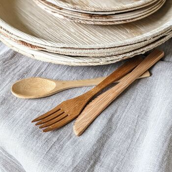 Bamboo Cutlery Sets Knife, Fork And Spoon, 8 of 8