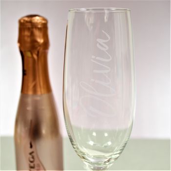 Rose Gold Prosecco Gifts Set With Personalised Flute, 2 of 3