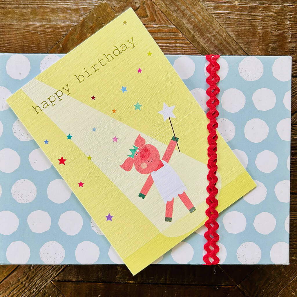 Piglet Happy Birthday Card, 1 of 5