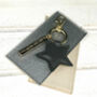 Faux Leather Personalised Star Keyring, thumbnail 1 of 3