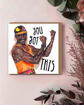 Mr Motivator Inspired Greeting Card, Funny Retro Encouragement Card, 3 of 4