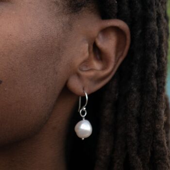 Baroque Pearl Hook Earrings, 2 of 7