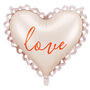 Pale Pink Love Ruffled Edge Heart Foil Balloon, thumbnail 1 of 3