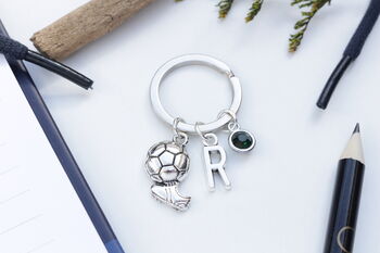 Personalised Football Keyring Football Fan Gift, 4 of 7