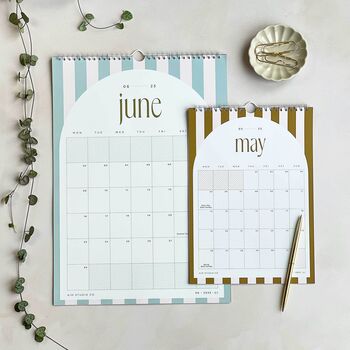 2025 A4 Or A3 Monthly Wall Calendar | Candy Stripes, 9 of 12