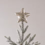 Christmas Tree Star Topper Mottled Silver Glass, thumbnail 1 of 2