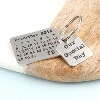 Anniversary Gift Special Day Calendar Keyring, 6 of 7