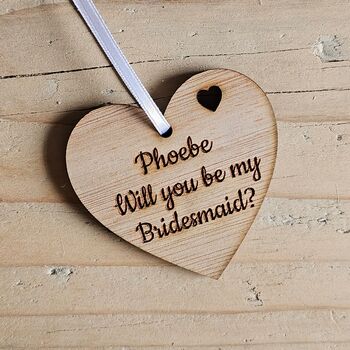 Personalised 'Be My Bridesmaid' Decoration And Card, 2 of 2