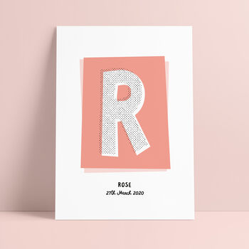 Personalised Retro Letter Name Print, 7 of 11