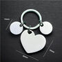 Personalised Family Heart Silver Keychain, thumbnail 2 of 8