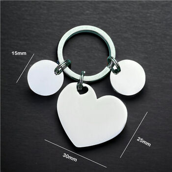 Personalised Family Heart Silver Keychain, 2 of 8