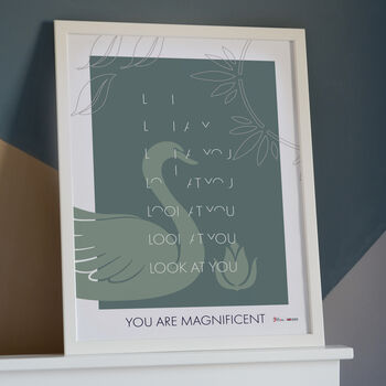 'You Are Magnificent' Inspiring Poster Print, 2 of 2